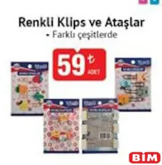 STUDİ RENKLİ KLİPS VE ATAŞLAR